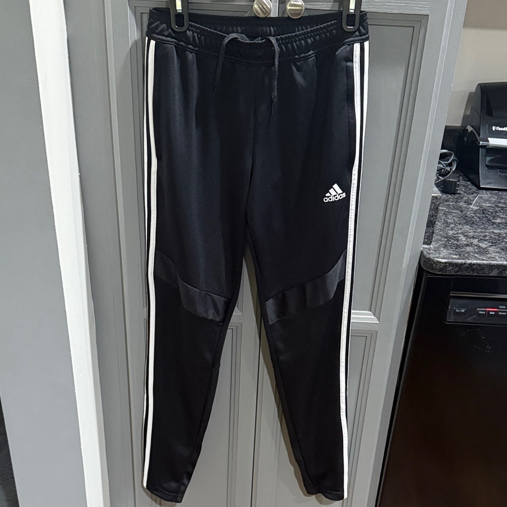 Adidas Womens Black Training Pants with White Accents